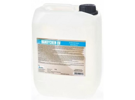 HANDYCHEM QV-5 - Fertőtlenítő kézmosószer, illatmentes, 5L - - baktericid, szelektív virucid, yeasticid és tuberkulocid hatásspektrum 
- felhasználási területek:
  vendéglátás, élelmiszerfeldolgozás, közintézmények, egészségügy
